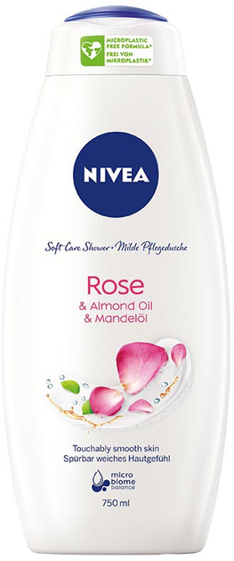 Żel pod prysznic Nivea Care Shower Rose & Almond Oil pielęgnujący 750 ml (5900017062419) - obraz 1