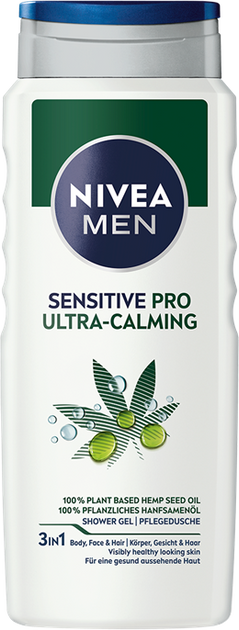 Гель для душу Nivea Men Shower Gel Sensitive Pro Ultra - Calming 3 в 1 500 мл (9005800354873) - зображення 1