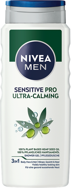 Гель для душу Nivea Men Shower Gel Sensitive Pro Ultra - Calming 3 в 1 500 мл (9005800354873) - зображення 1