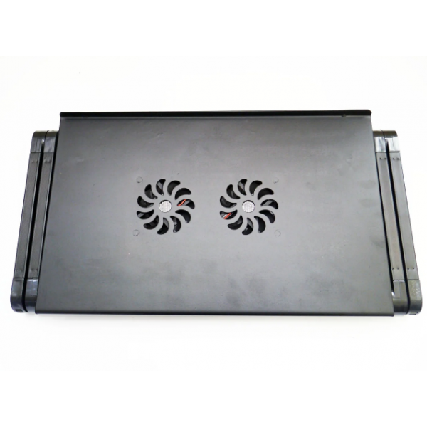 Столик для ноутбука Laptop Table T8 Охлаждающая складная подставка трансформер Черный - изображение 4