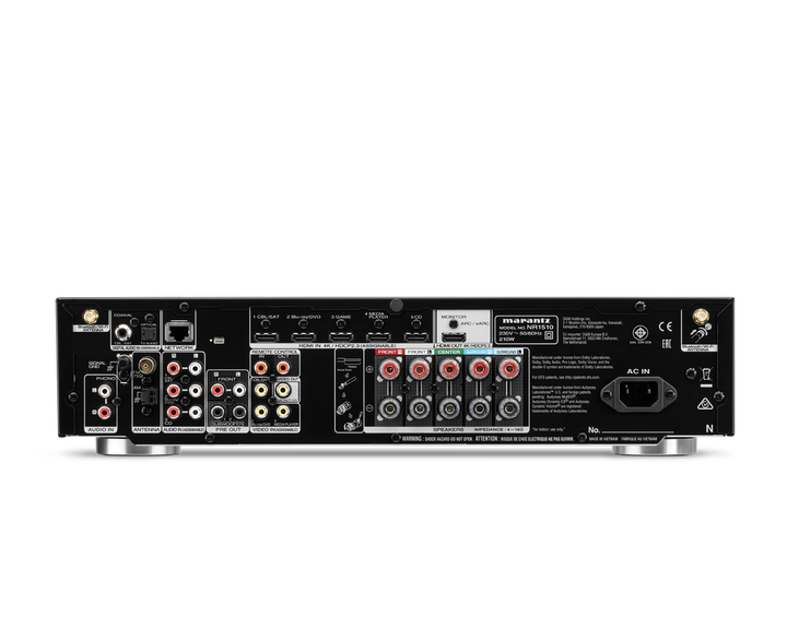 AV Ресивер Marantz NR1510 Black (5.2/100 Вт/4-16 Ом/4K/Phono/Wi-Fi/BT) - Фото 3 AV Ресивер Marantz NR1510 Black (5.2/100 Вт/4-16 Ом/4K/Phono/Wi-Fi/BT) - изображение 3