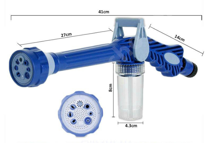 Насадка-распылитель Ez Jet Water Cannon, 8 режимов и резервуар для моющих средств - изображение 6