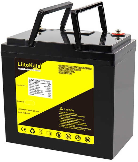 Аккумуляторная батарея LiitoKala LiFePO4 12V 120Ah c LCD (YT29751) - изображение 1