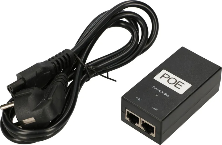 Zasilacz z kablem sieciowym Extralink POE-48-24W 48V 24W 0.5A Gigabit (EX.14190) - obraz 3