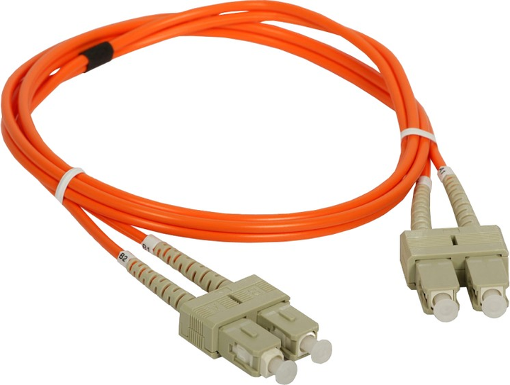 Patchcord optyczny A-lantec MM SC-SC 50/125 1 m Orange (FOC-SCSC-5MMD-1) - obraz 1