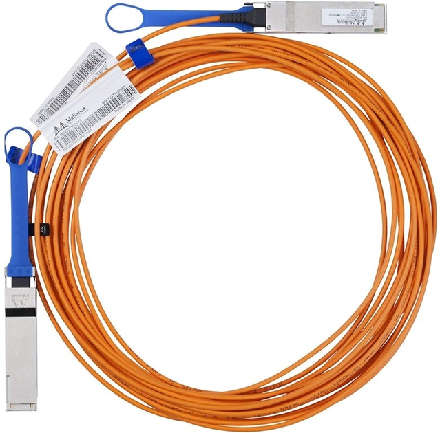 Оптичний патчкорд Mellanox QSFP 5 м Orange (980-9I14E-00B005) - зображення 1