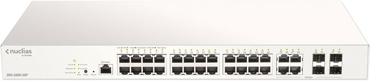 Switch D-Link Nuclias 4x SFP 24x 10/100/1000 PoE (DBS-2000-28P) - obraz 1