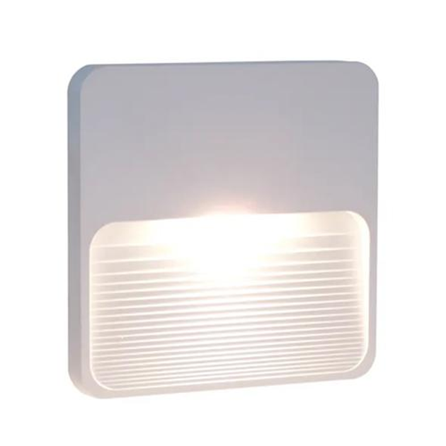 Світильник світлодіодний настінний, LED бра STEP 3W WHITE 4200K 90x120x12 220V IP65 - зображення 5
