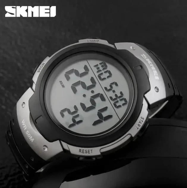 Мужские наручные спортивные часы Skmei 1068 (Серый) - изображение 5