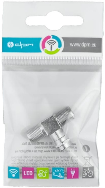 Adapter antenowy DPM wtyk F i 2 x gniazdo F (5903332589913) - obraz 5