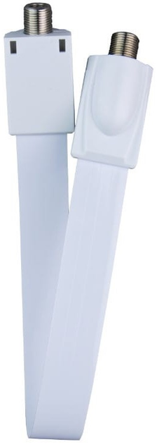 Adapter antenowy DPM przewód typu F ultra slim 20 cm biały (5903332589937) - obraz 4