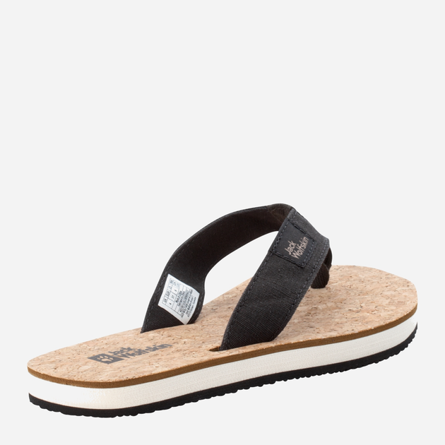 Klapki japonki damskie Jack Wolfskin Ecostride 2 Slipper W 4051931-6385 37 Czarne (4064993197556) - obraz 4