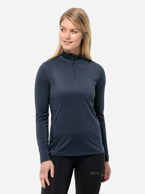 Bluza sportowa damska nierozpinana Jack Wolfskin Sky Thermal Hz W 1808951-1010 S Ciemnoniebieska (4064993858600) - obraz 1