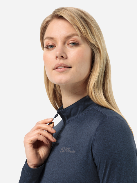 Спортивна жіноча кофта Jack Wolfskin Sky Thermal Hz W 1808951-1010 L Темно-синя (4064993858624) - зображення 3