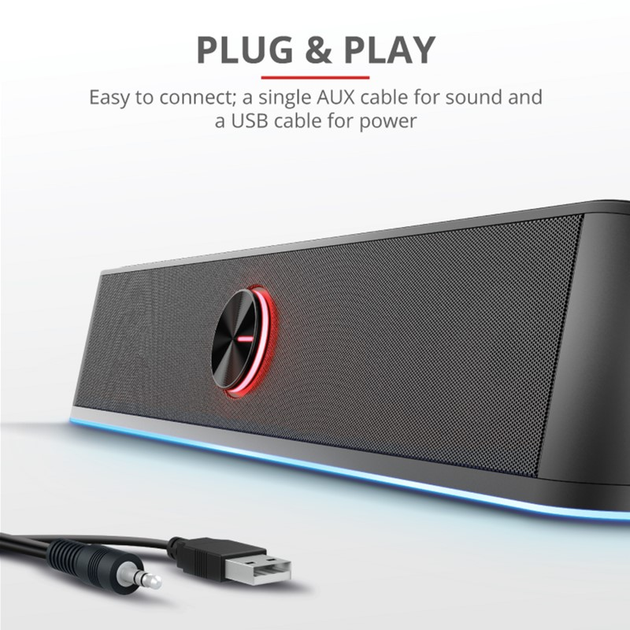 Акустическая система Trust GXT 619 Thorne RGB Illuminated Soundbar (24007) - изображение 10