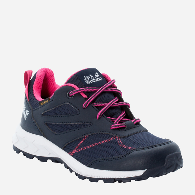 Buty sportowe dziecięce dla dziewczynki lekkie Jack Wolfskin Woodland Texapore Low K 4042162-8333 28 Granatowe (4064993186918) - obraz 2