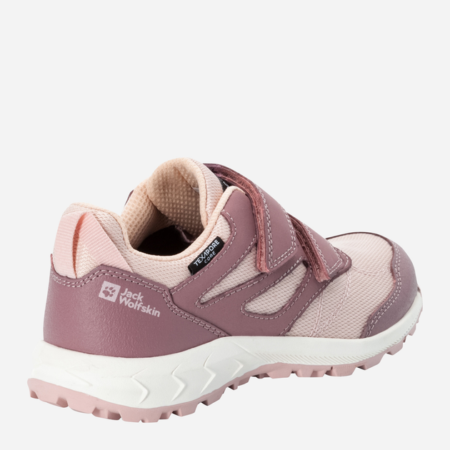 Buty sportowe dziecięce dla dziewczynki na rzepy Jack Wolfskin Woodland Texapore Low Vc K 4046351-2197 40 Różowe (4064993714272) - obraz 4