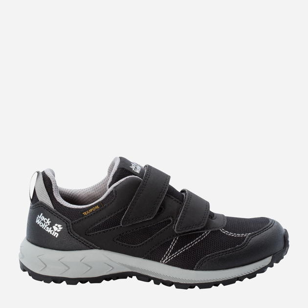 Buty sportowe chłopięce na rzepy Jack Wolfskin Woodland Texapore Low Vc K 4046351-6364 27 Ciemnoszare (4064993187656) - obraz 1