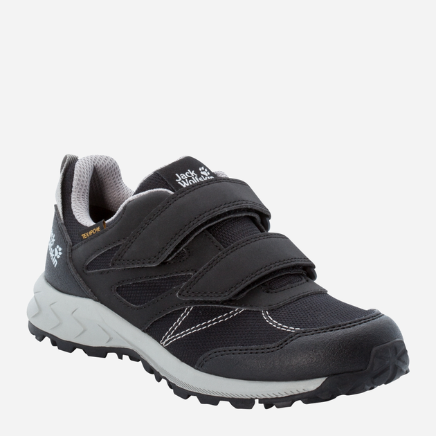 Buty sportowe chłopięce na rzepy Jack Wolfskin Woodland Texapore Low Vc K 4046351-6364 28 Ciemnoszare (4064993187663) - obraz 2