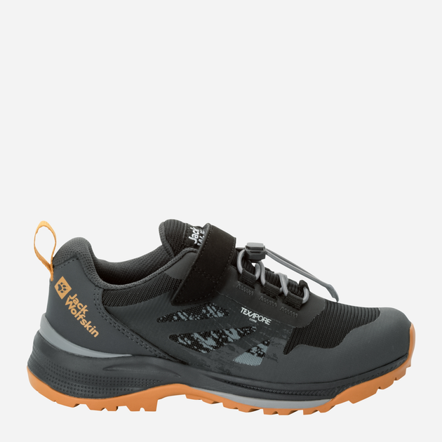 Buty sportowe chłopięce na rzepy Jack Wolfskin Villi Hiker Texapore Low K 4056831-5401 39 Szary/Pomarańczowy (4064993840643) - obraz 1