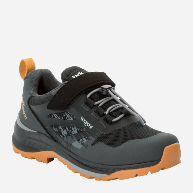 Buty sportowe chłopięce na rzepy Jack Wolfskin Villi Hiker Texapore Low K 4056831-5401 39 Szary/Pomarańczowy (4064993840643) - obraz 2