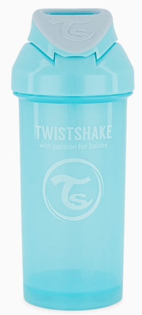 Kubek niekapek Twistshake Straw Cup Pastel Blue 12 m + ze słomką 360 ml (7350083125897) - obraz 2