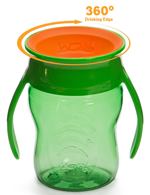 Kubek przejściowy treningowy Wow Cup Baby Tritan Green 207 ml (856520002976) - obraz 2