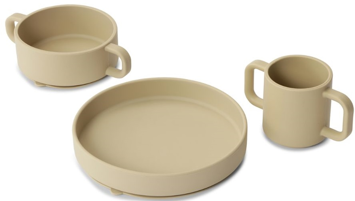 Набір силіконового посуду Everleigh & Me Children Tableware Set Clay 3 шт (5745000280155) - зображення 1