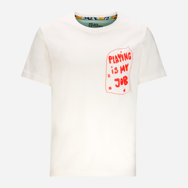 Дитяча футболка для дівчинки Jack Wolfskin Villi T K 1609721-5152 92 см Біла (4064993684193) - зображення 1