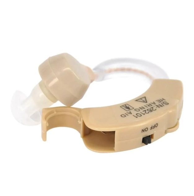 Слуховой аппарат Xingma XM-913 Заушной усилитель слуха в боксе для хранения 40dB Бежевый (253977) - изображение 2