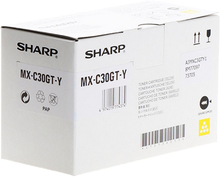 Toner Sharp MXC30GTY Yellow (4974019774374) - obraz 1