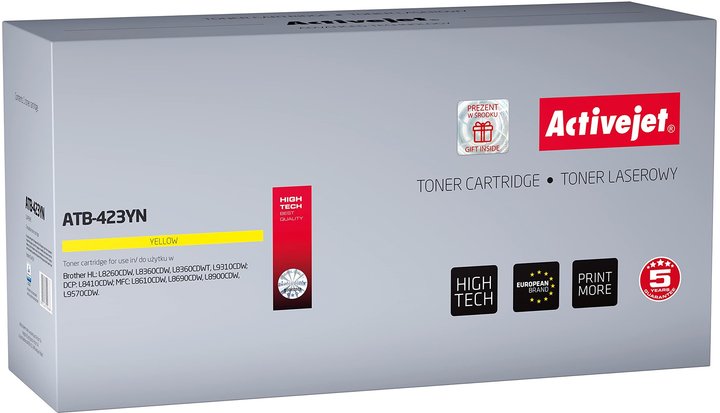 Toner Activejet do Brother TN-423Y Yellow (5901443109686) - obraz 1