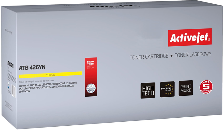 Toner Activejet do Brother TN-426Y Yellow (5901443109648) - obraz 1