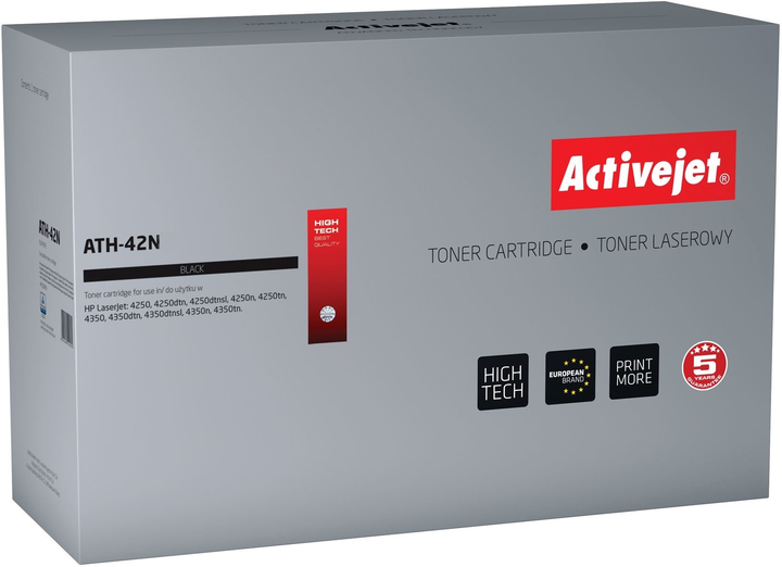 Тонер-картридж Activejet для HP 42A Q5942A Black (5901443012382) - зображення 1