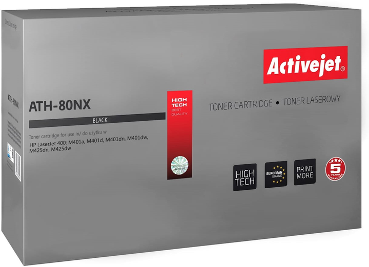 Тонер-картридж Activejet для HP 80X CF280X Black (5901443014454) - зображення 1