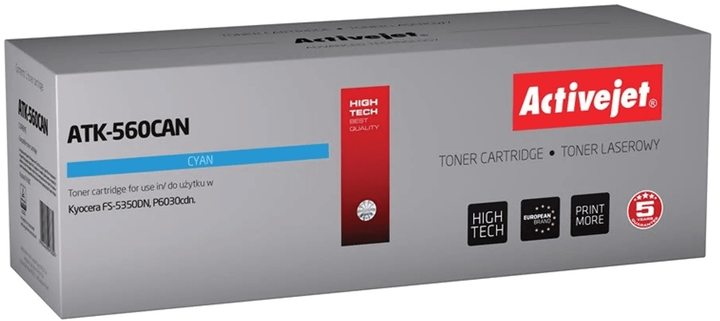 Toner Activejet do Kyocera TK-560C Cyan (5901443097839) - obraz 1