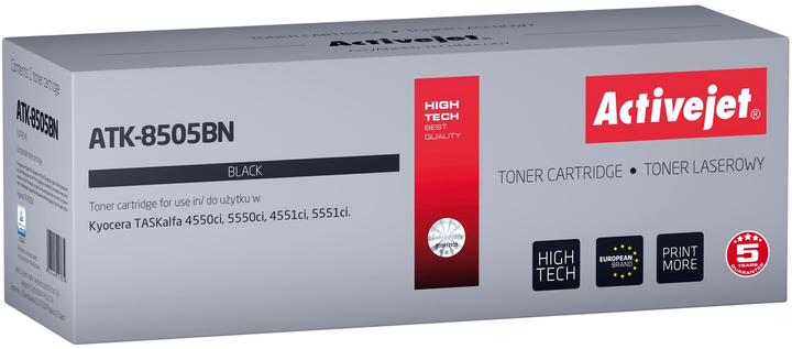 Тонер-картридж Activejet для Kyocera TK-8505K Black (5901443117674) - зображення 1