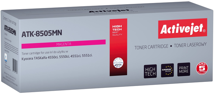 Toner Activejet do Kyocera TK-8505M Magenta (5901443117681) - obraz 1