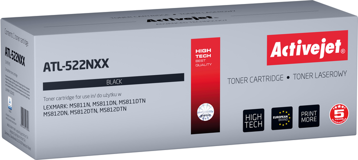 Тонер-картридж Activejet для Lexmark 52D2X00 Black (5901443117896) - зображення 1