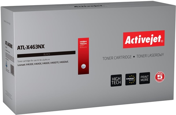 Тонер-картридж Activejet для Lexmark X463X21G Black (5901443095538) - зображення 1
