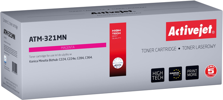 Toner Activejet do Minolta TN321M Magenta (5901443099215) - obraz 1