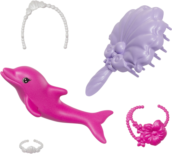 Lalka z akcesoriami Barbie Szczypta Magii Syrenka Malibu ze zmianą koloru Różowe włosy (0194735183630) - obraz 3