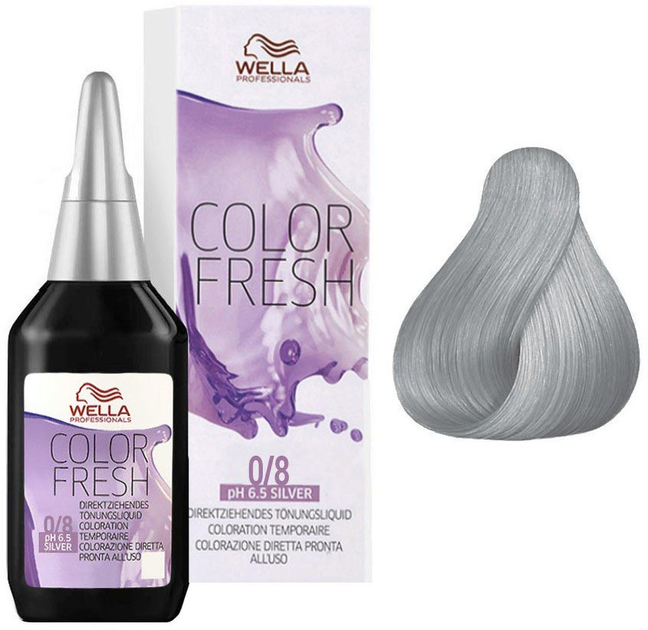 Тонер для волосся Wella Professionals Color Fresh Silver 0/8 75 мл (8005610584591) - зображення 1