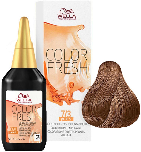 Тонер для волосся Wella Professionals Color Fresh Mittelblond Gold 7/3 75 мл (8005610584683) - зображення 1
