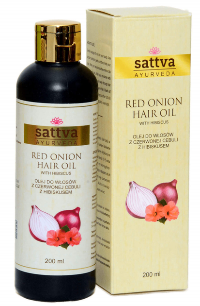Olej do włosów Sattva Hair Oil Red Onion z czerwonej cebuli 200 ml (5903794187511) - obraz 1
