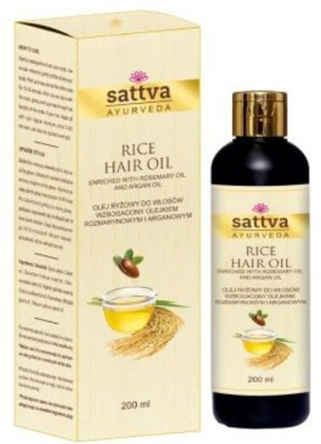 Olej do włosów Sattva Hair Oil ryżowy 200 ml (5903794187528) - obraz 1