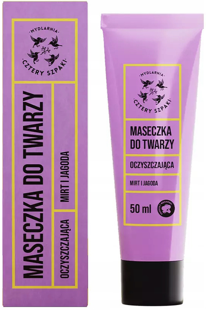Маска для обличчя Mydlarnia Cztery Szpaki очищуюча Мирт і Чорниця 50 мл (5903641982825) - зображення 1