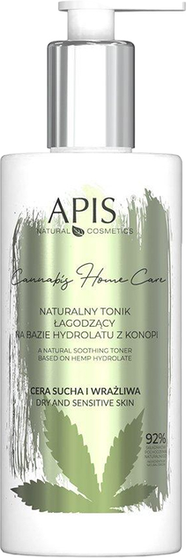 Tonik do twarzy Apis Cannabis Home Care łagodzący na bazie hydrolatu z konopi 300 ml (5901810005535) - obraz 1