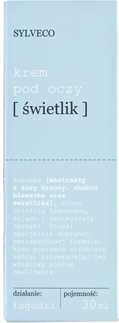 Крем для шкіри навколо очей Sylveco зволожуючий 30 мл (5902249015683) - зображення 1