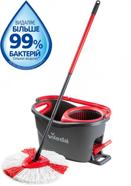 Набір для прибирання Vileda Easywring & Clean Turbo (швабра і відро з віджимом) (4023103194113) - зображення 2